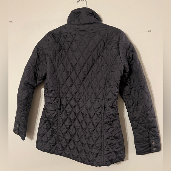 Banana Republic Quilted Jacket Navy Coat Polka Dot - Picture 4 of 6